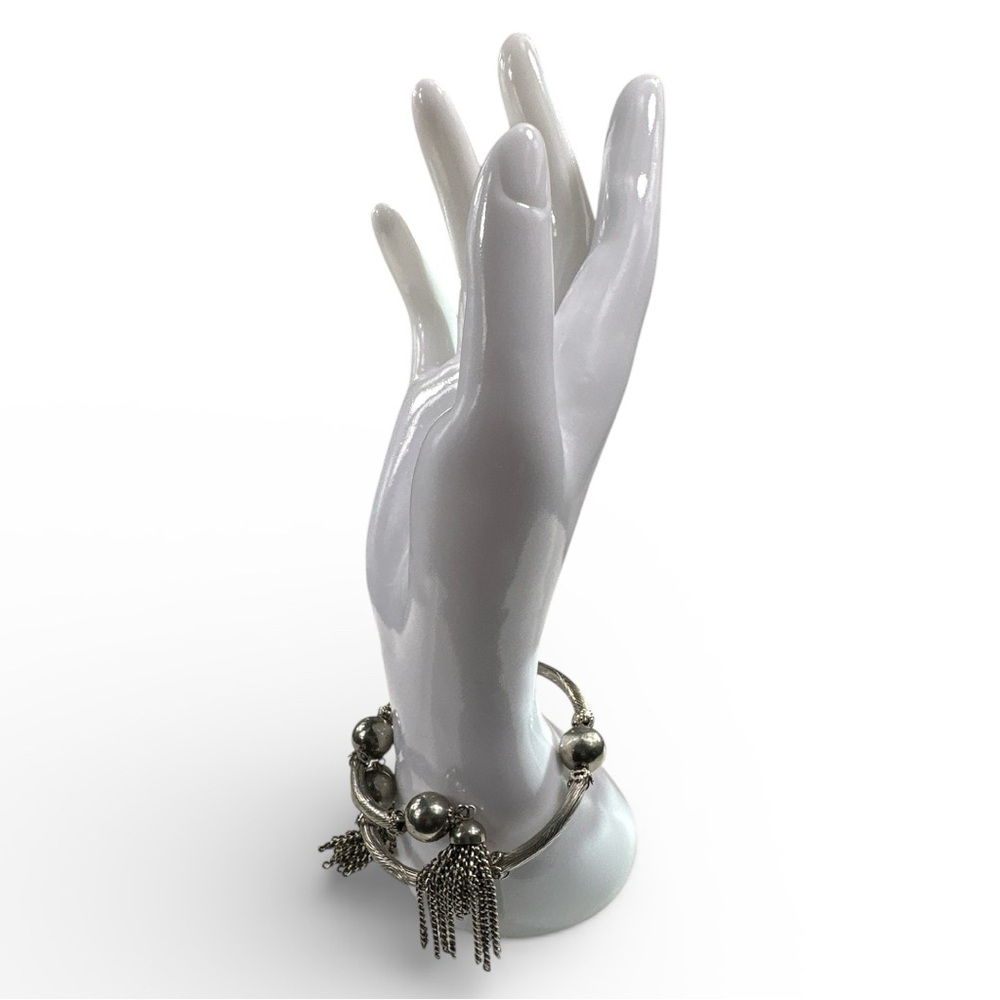 Vintage Silver Toned Tassel‎ Bracelet